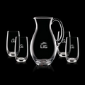 48 Oz. Crystalline Charleston Pitcher w/ 4 Hiball Glasses